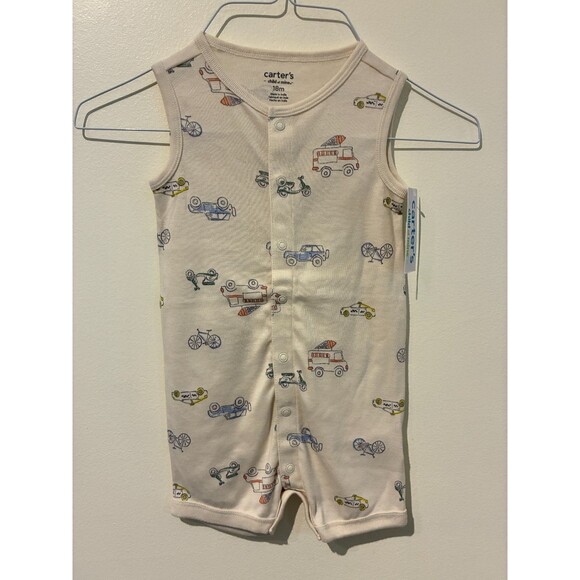 Carter's Other - NWT Carter's Child of Mine Tan Vehicle Romper - 18M